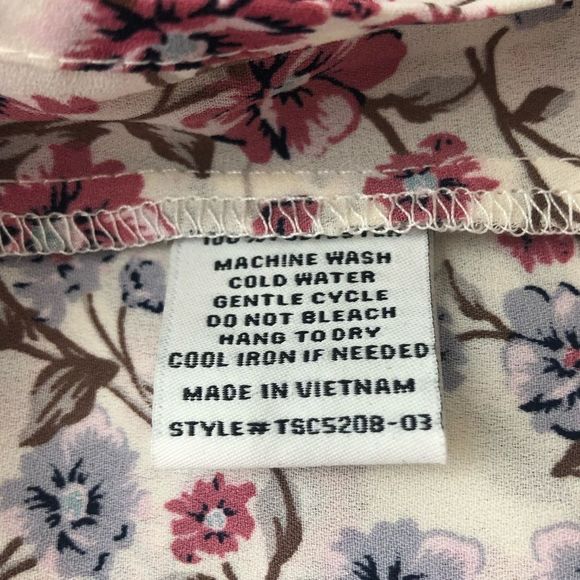 Collective Concepts Britt Floral Ruffle Short Sleeve Top Blouse size Small NWT - Picture 8 of 10